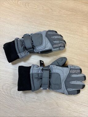 Gordini Juniors’ XS 3-5T Gray Cold-Weather Insulated Gloves Adjustable Wrists